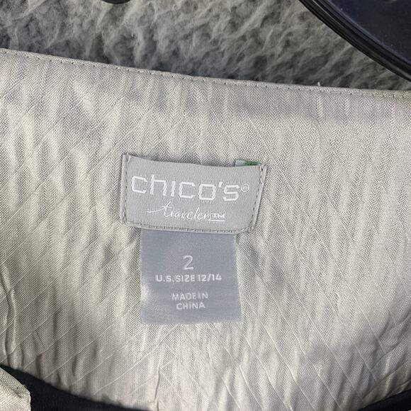 Chicos Shacket Womens Formal Blazer Jacket Sequin Shimmery Top 12 / 14 - Picture 5 of 11